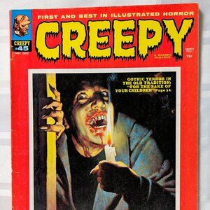1972 CREEPY HORROR MAGAZINE VINTAGE BACK ISSUE #45 DUNGEONS OF THE SOUL BOOK